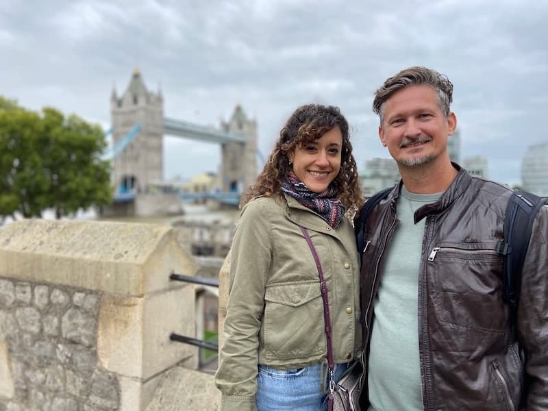 Danny Johnson with Adriana in London Danny Johnson with Adriana in London